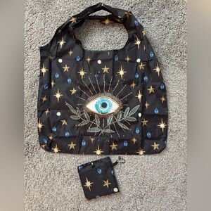Eye Design Black Tote Bag